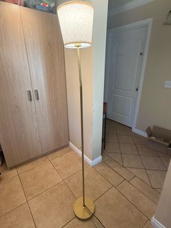 Modern Gold Floor Lamp w/ Adjustable Gooseneck
