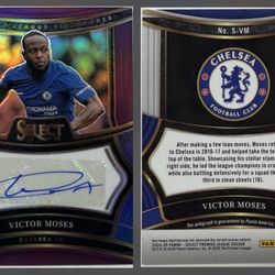  2024-25 Panini Select Premier League - Victor Moses - Signatures Purple #/199