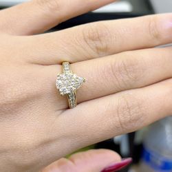 10K Yellow Gold Diamond Ring