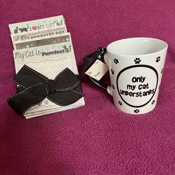Tumbleweed Cat Mug & 4 Stacked Memo Pads