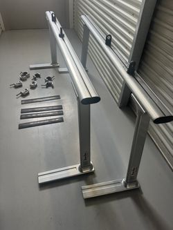 TracRac rack with clamps and tie downs