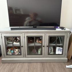 55’ Samsung With Media Cabinet 