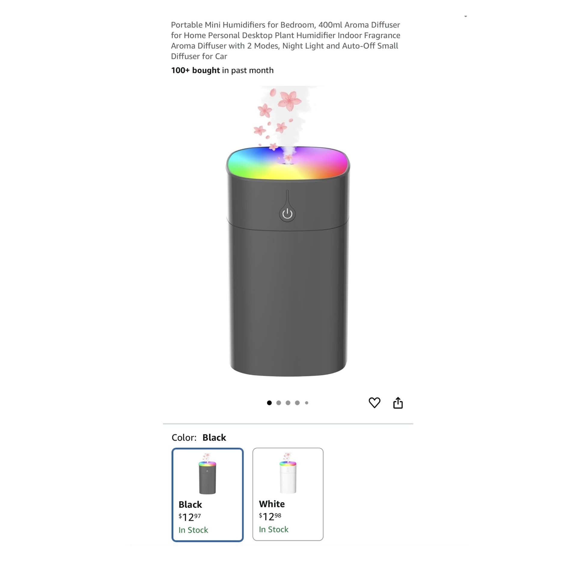 Brand new Portable Mini Humidifiers for Bedroom, 400ml Aroma Diffuser for Home Personal Desktop Plant Humidifier Indoor Fragrance Aroma Diffuser with