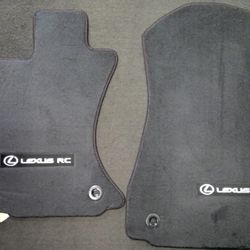 **NEW** OEM 2015-2024 LEXUS RC CARPET FLOOR MATS - BLACK WITH RED STICHING