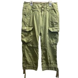 Y2K Celery Green DKNY Jeans Cargo Capris