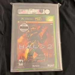 Halo 2 VGA Graded 80+ Near Mint Original Xbox Not Wata