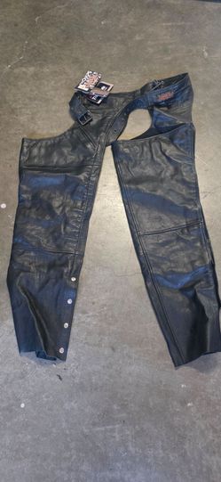 Deep Pocket  Leather Chaps