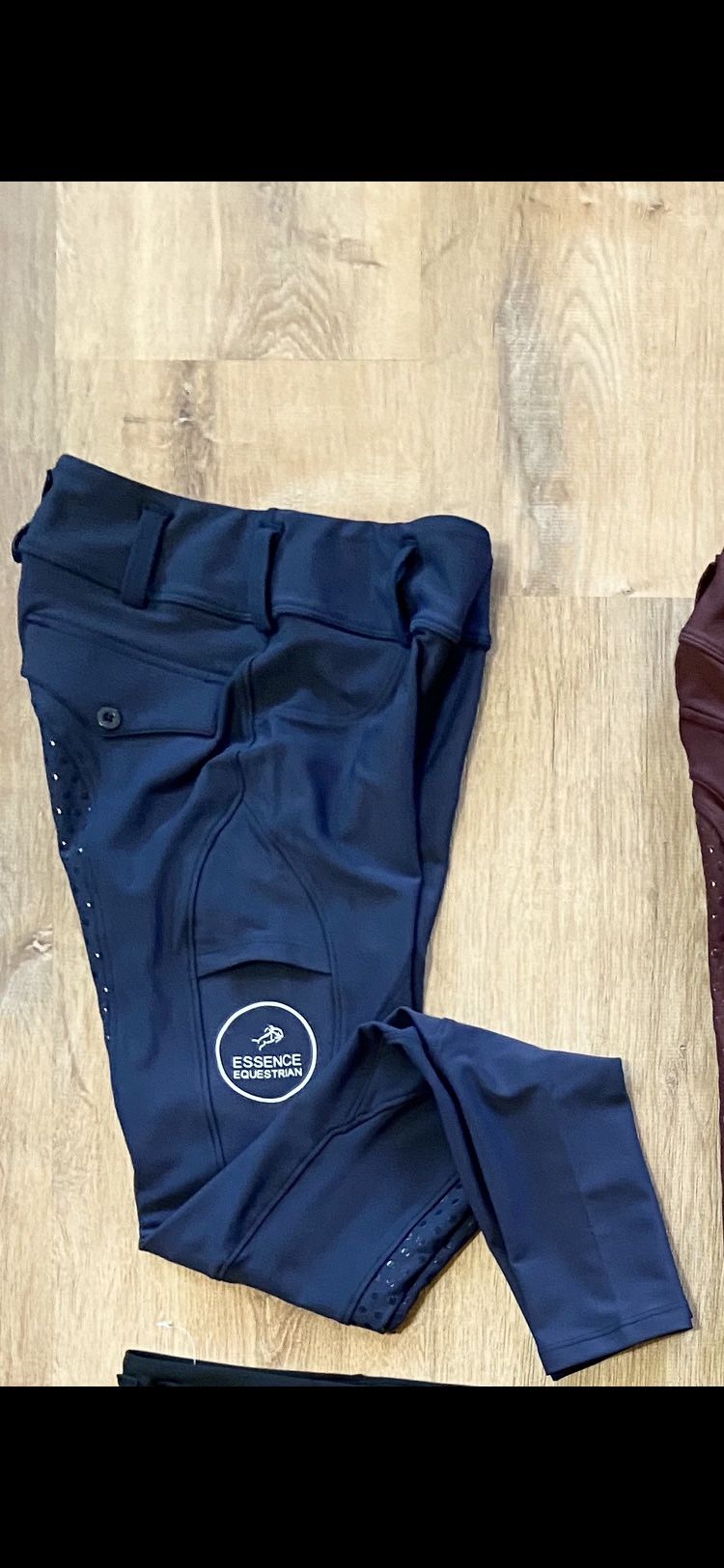 *XL* Royal Blue Full-Seat Riding Leggings With Cell-Phone Pocket