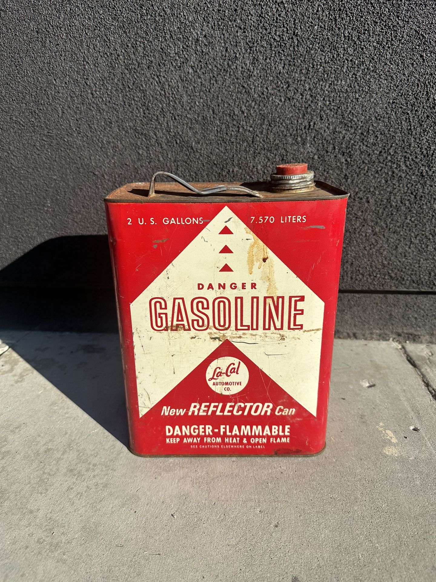 Vintage La Cal Gasoline Can 1960s