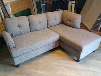 Gray sectional sofa set , fabric