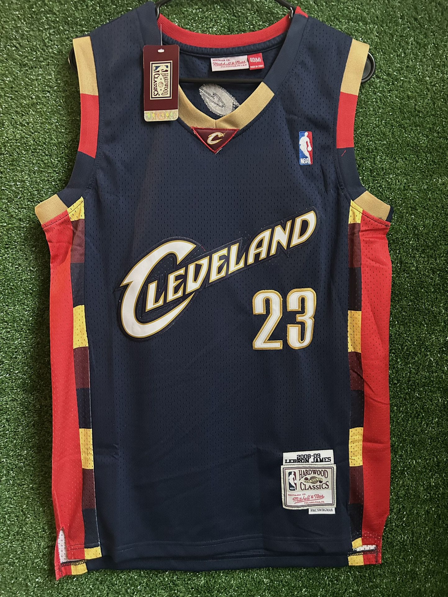 LEBRON JAMES CLEVELAND CAVALIERS MITCHELL & NESS JERSEY BRAND NEW WITH TAGS SIZES MEDIUM, LARGE AND XL AVAILABLE
