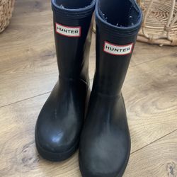 Hunter Rain Boots Black Kids Size 11