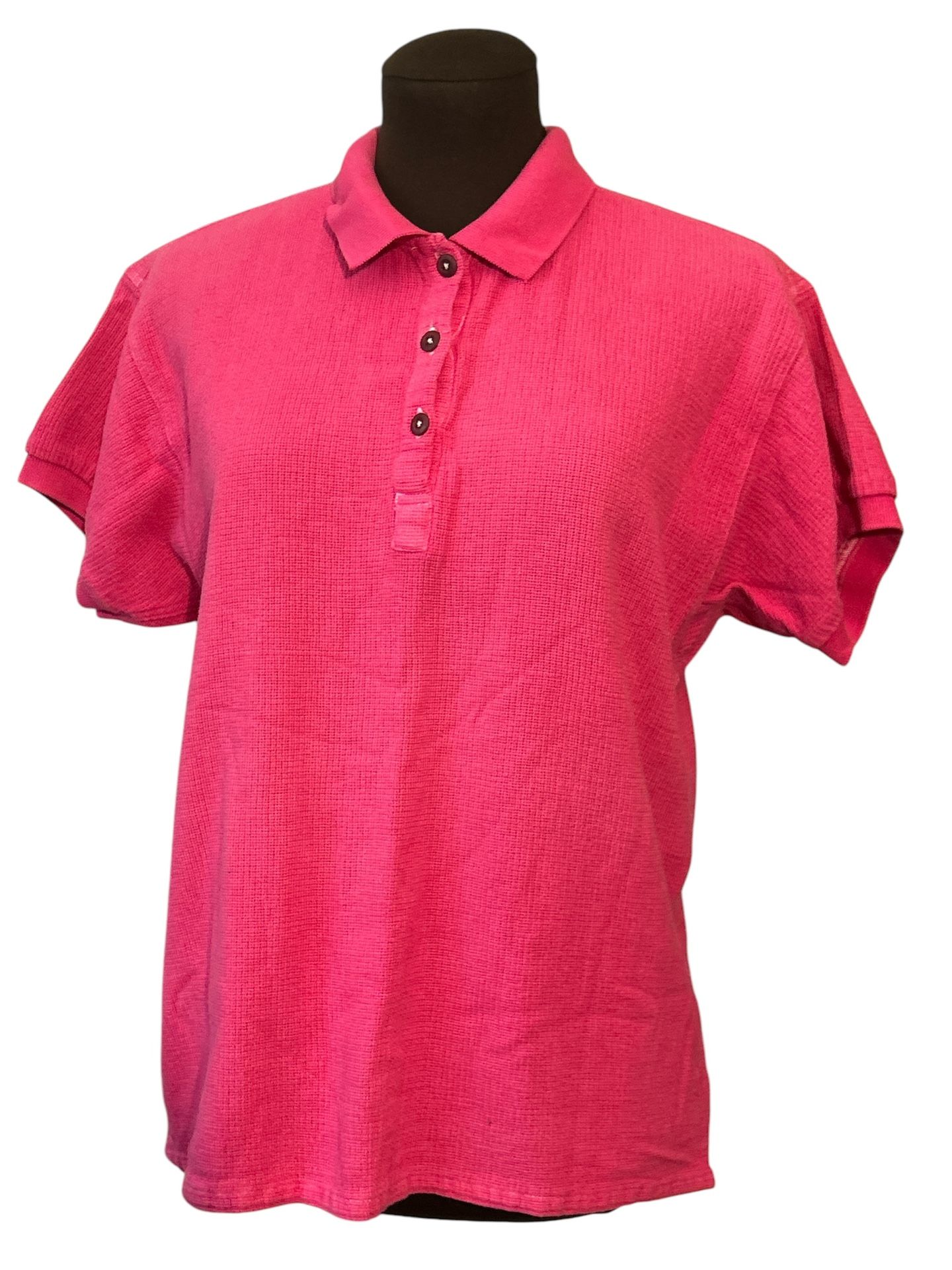 Patagonia Gauze Style Ladies Hot Pink Short Sleeve Sweater Shirt Size Small