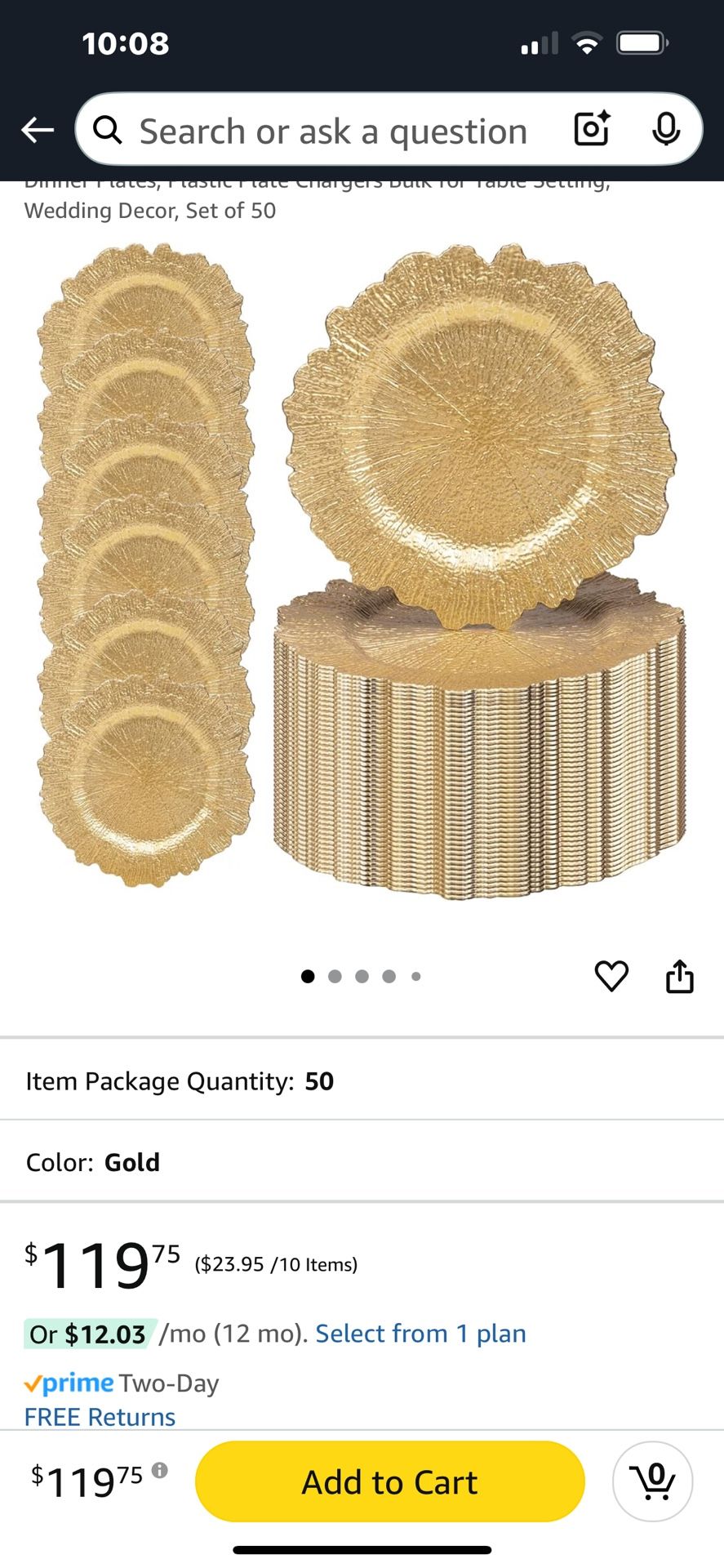 Gold Chargers 