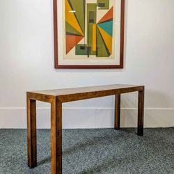 MCM American Walnut Rectangular Console Table by Lane