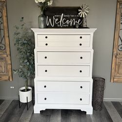 Refinished Solid Wood Tall Bedroom Dresser Delivery Available