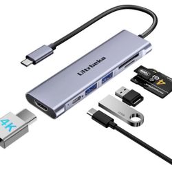 Brand: Ultrbeka USB C Hub, 7in1 USBC Hub, 4K HDMI Multiport Adapter, TF/SD Card Reader, 2×Powered USB-A 3.0 5Gbps, 100W PD, Dongle Adapter, USB-C Exte