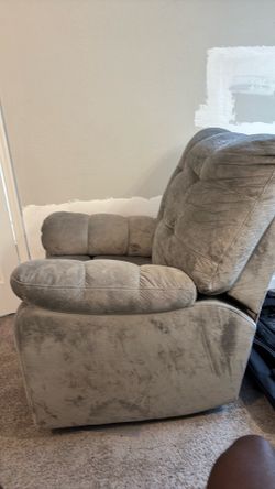 Suede recliner