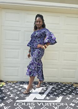 Mermaid Long Dress, African Casual Dress