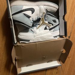Jordan 1s mid se blue white and black
