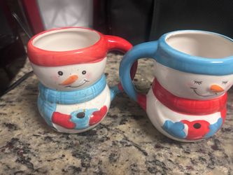 Mr. And Mrs. Snowman Mugs