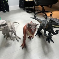 Authentic Jurassic World Colossal Dino Figures (Approx 3 feet long) must purchase all. Like new