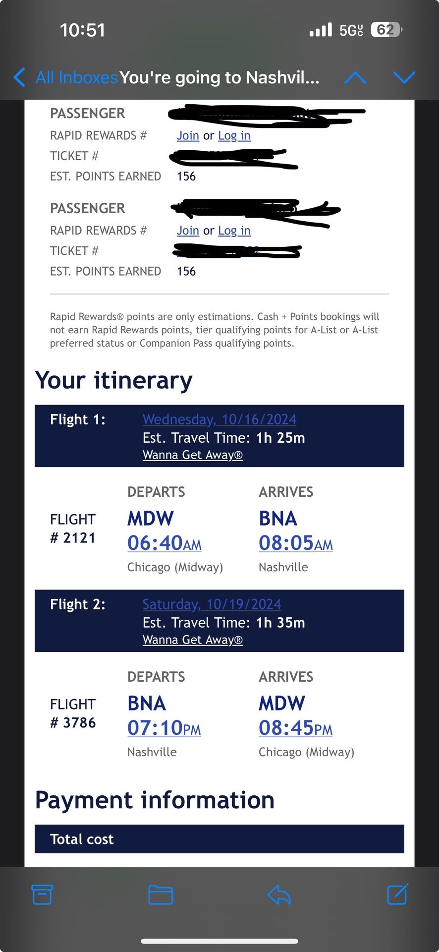 Two Tickets To Nashville, Tennessee