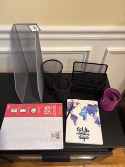 New Desk Organizer Set with Notebook and Filler Paper