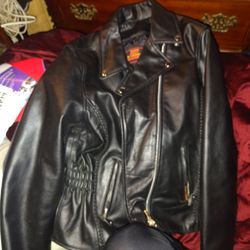 Ladies Leather Biker Jacket