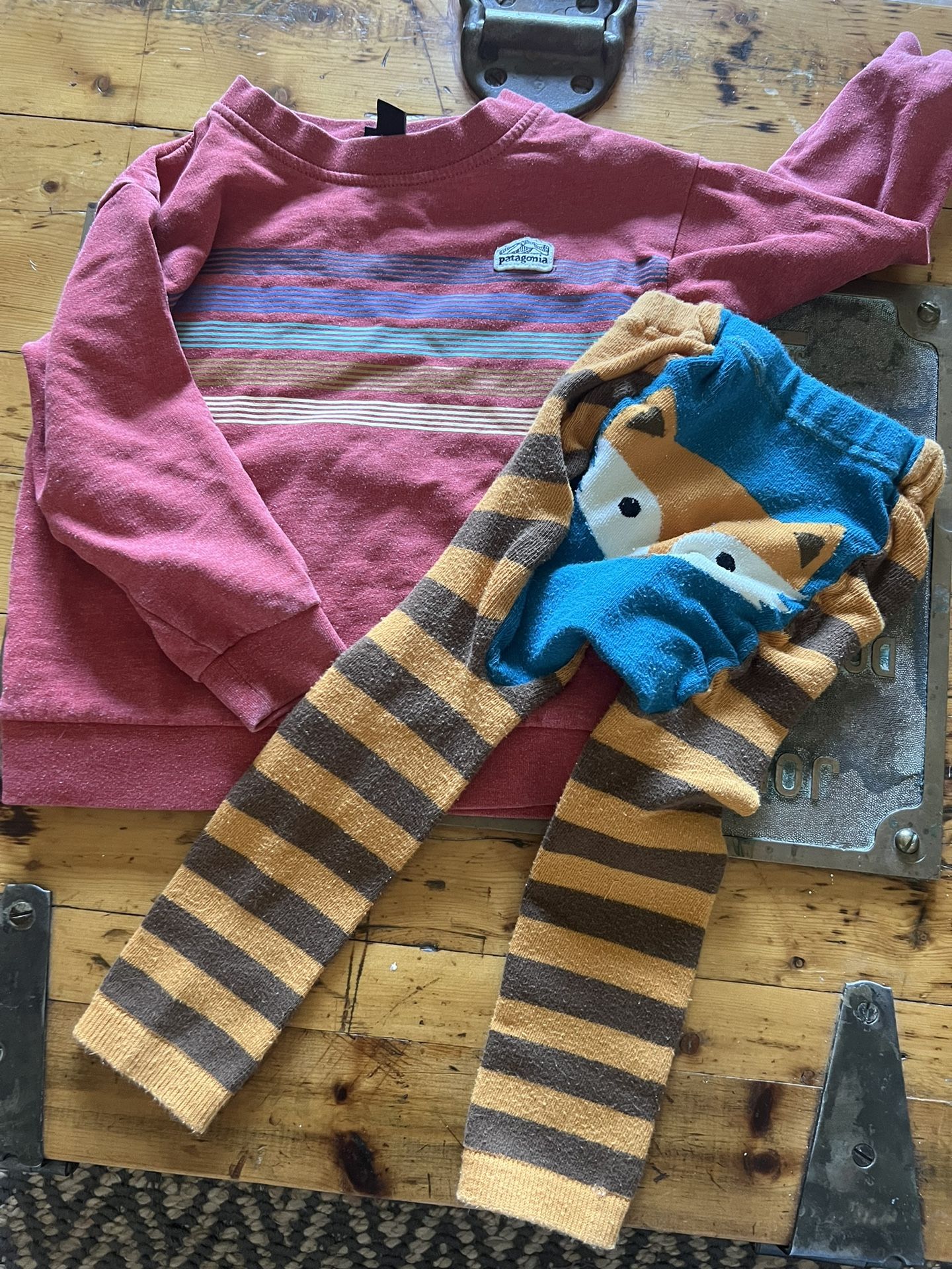 Patagonia Toddler Sweatshirt And Striped Pants