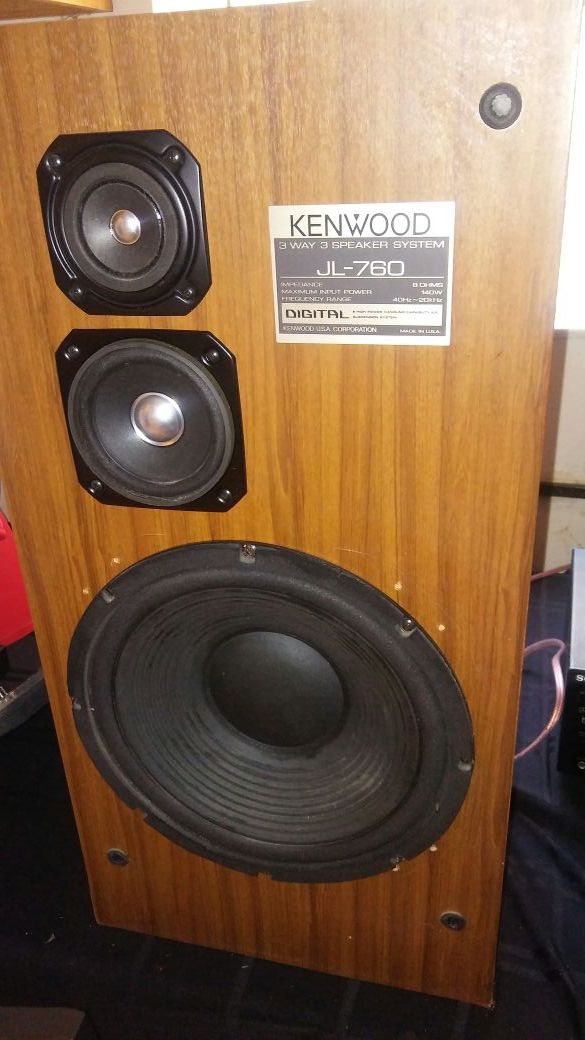 1 Vintage Kenwood JL-760 3-Way Speaker