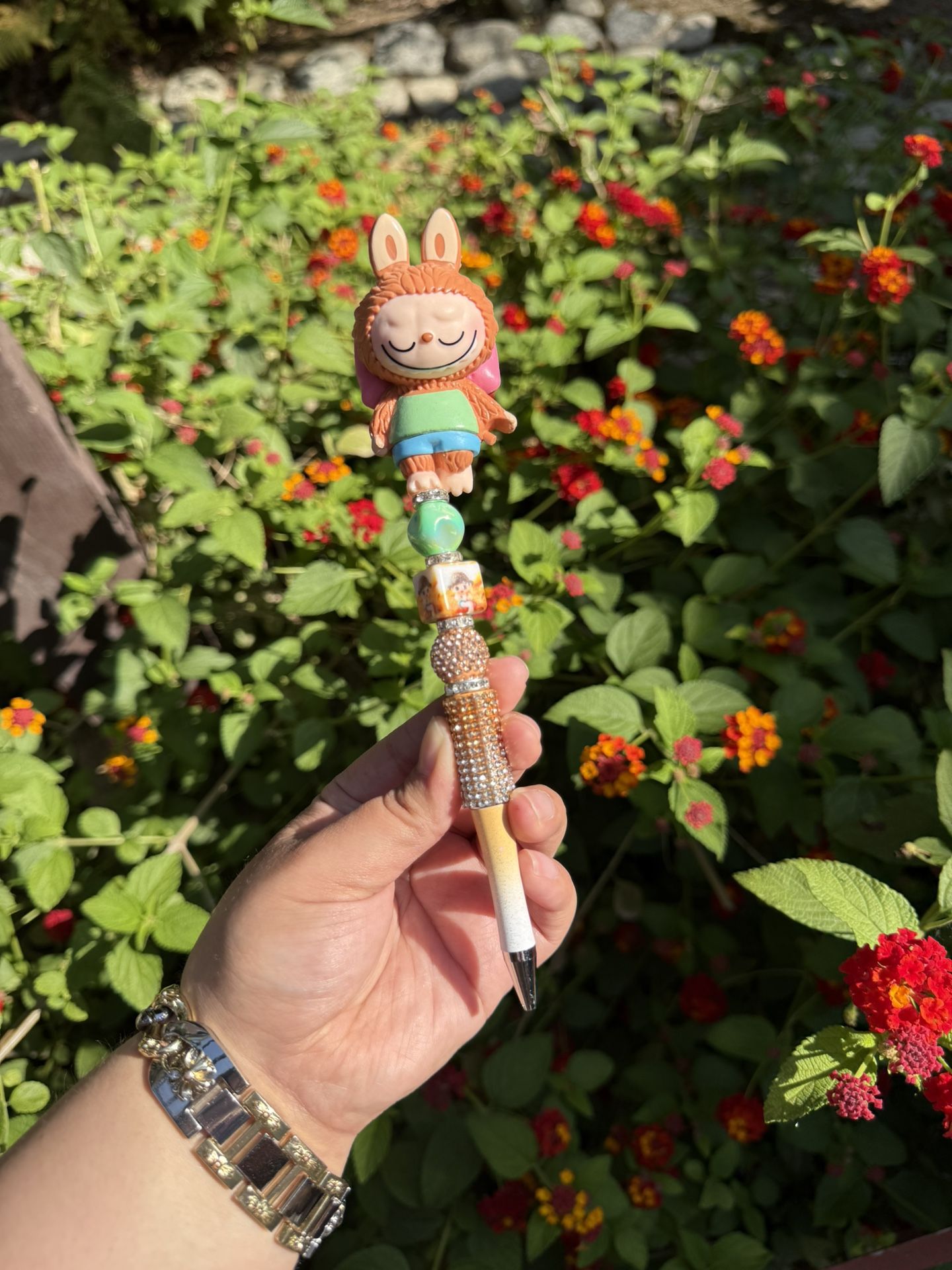 Sleeping Labubu Beaded Pen