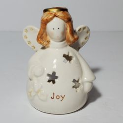 Joy Angel Tealight Candle Holder Figurine