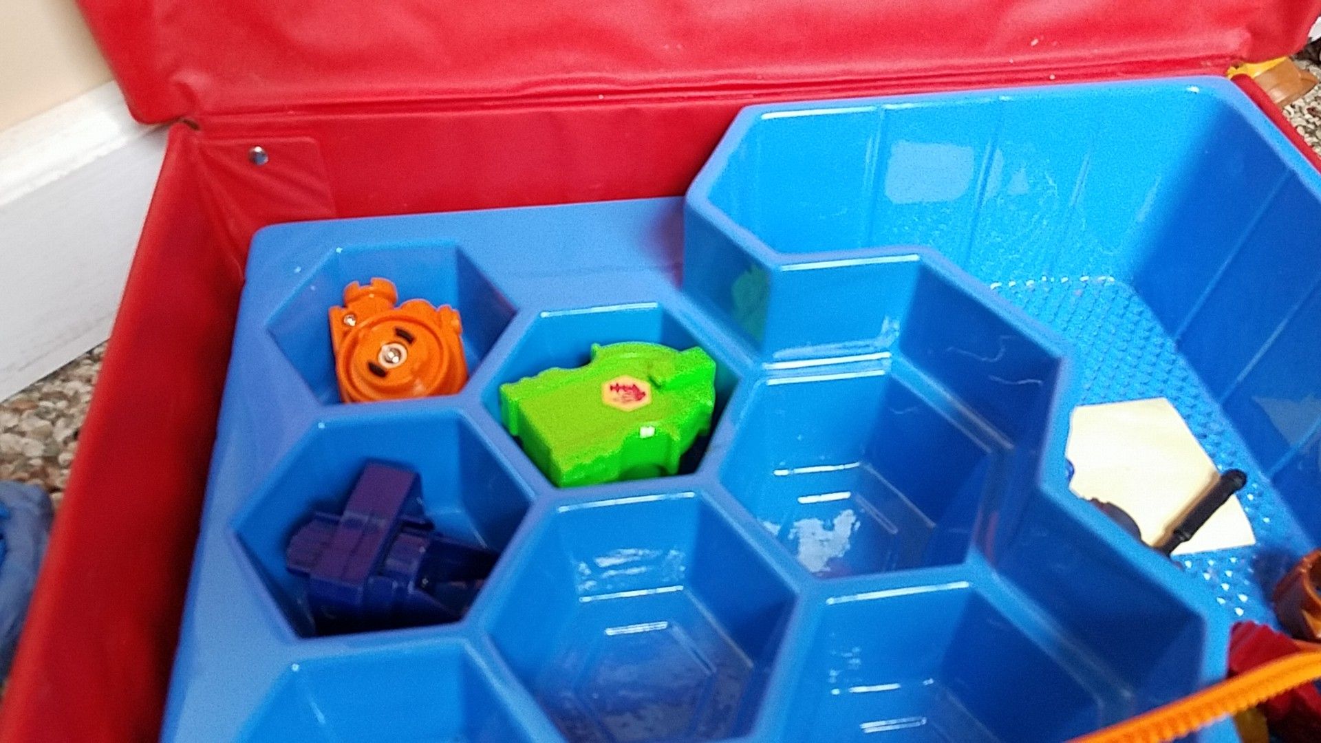 Beyblades and arena sets