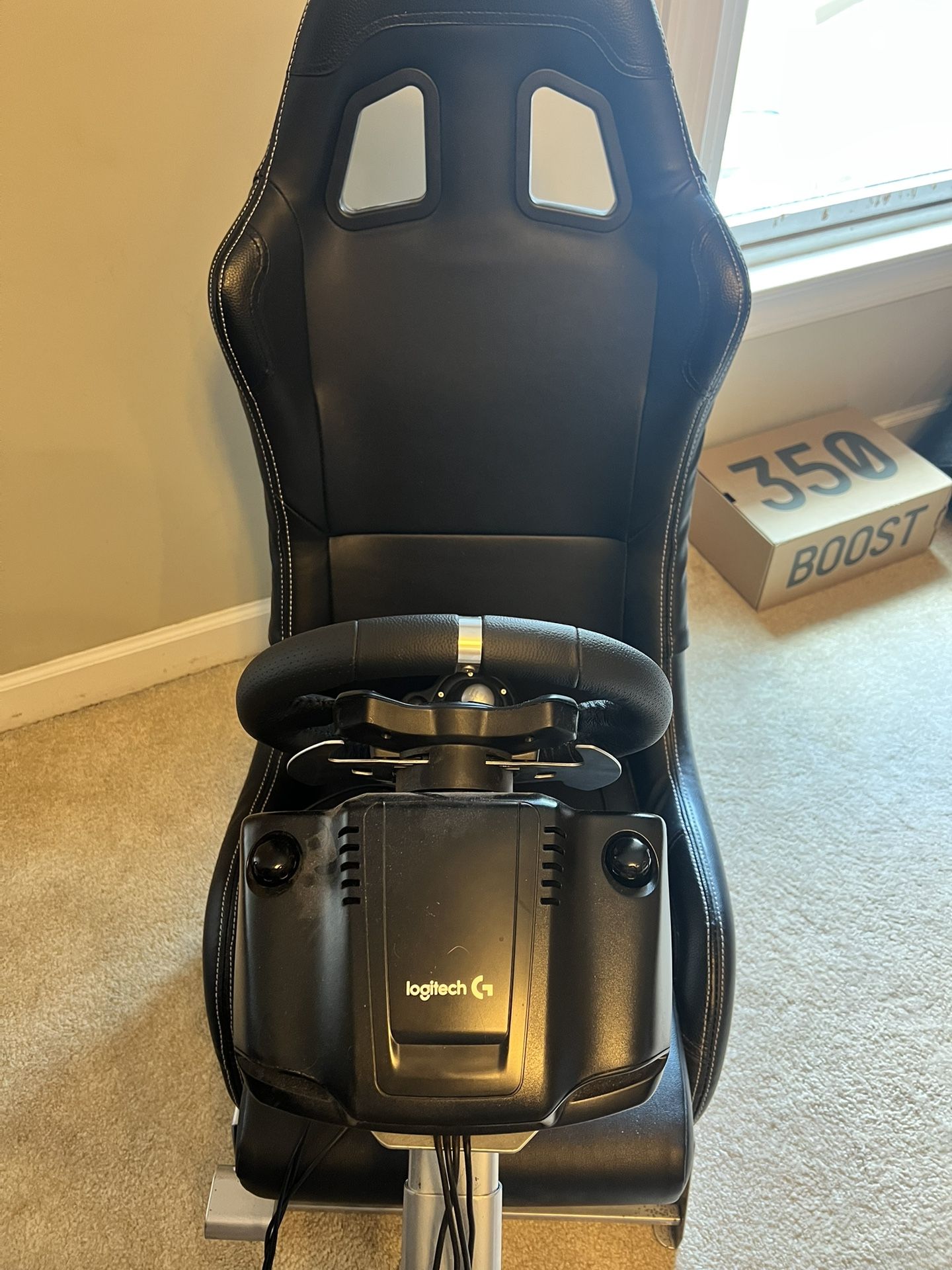 E Racing Chair With Wheel And Pedals