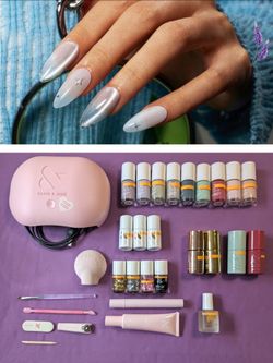Olive & June Gel Mani System, Lamp, 20 Polish & Tools + Ella+Mila