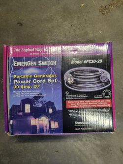 Generator Power Cord Set 30 Amp 20ft