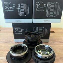 Voigtlander Nokton Cine Modded Lens Set