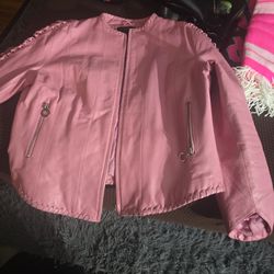Ladies Leather Pink Jacket..PRICE DROPPED!!!