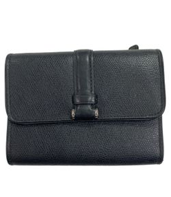 Tumi Black Pebbled Leather Trifold Wallet 