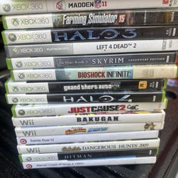 Xbox 360 And Nintendo Wii Games $5 Each 