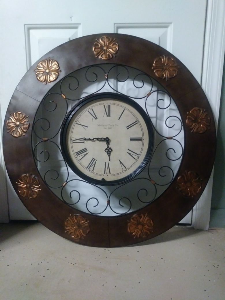 Madison Clock Co. Large Iron Wall Clock (lowered price!)