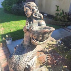 Mermaid Statue Solid Concrete 