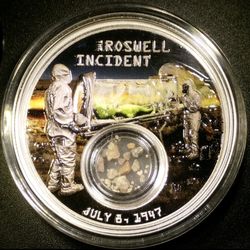 2022 Roswell Incident 1oz 999 Fine Silver Coin.