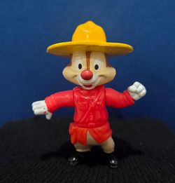 Vintage 1993 McDonald's Happy Meal Toy Dale dressed as a Canadian Royal Mounted officer 3" PVC Figurine