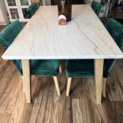 Marble Top Kitchen Dining Table - Chairs NOT Included - Table Only 