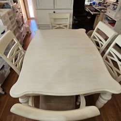Farmhouse Distressed Style Casual Dining Set