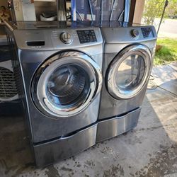 Samsung Stainless Steel Washer And Electric Dryer Large Capacity 