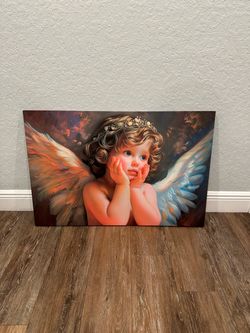 Cherub Angel Canvas Wall Art Print