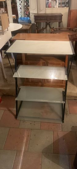 Four Tier Glass Book Utility Entertainment Shelf $75 OBO!